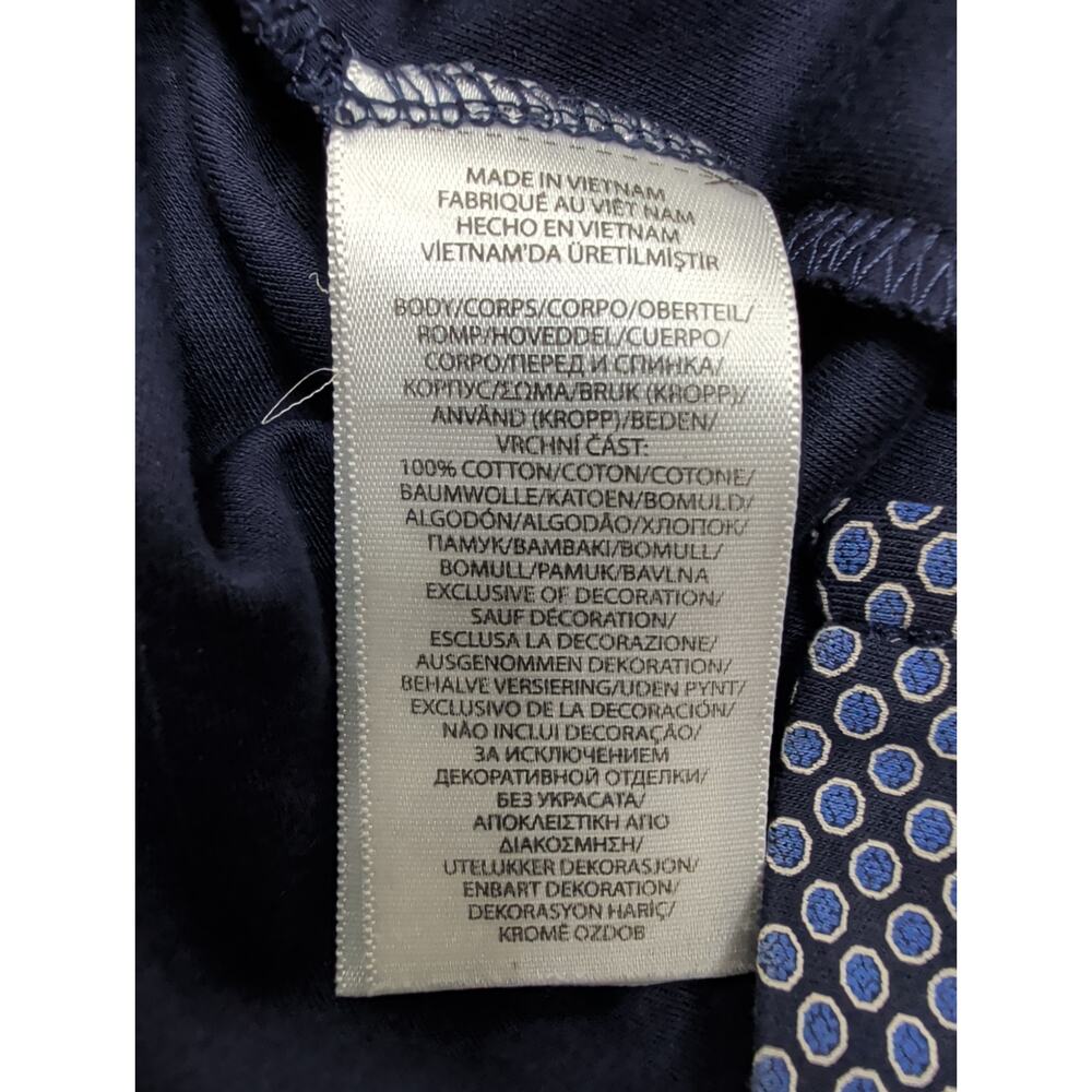 Polo Ralph Lauren Polo Shirt Mens XXL Navy Blue Geometric Dots Pony Long Sleeve - Picture 6 of 9